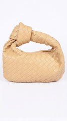 Mariana Faux Leather Handbag - Beige