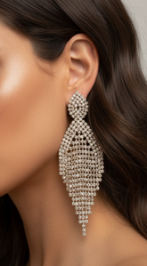 Sparkle Rhinestone Earrings - Gold