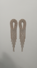 Shine Rhinestone Earrings - Gold