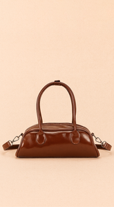 Cocoa Lane Faux Leather Shoulder Bag - Brown