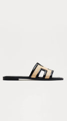 Valenza H Flat Sandal - Black