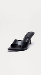 Malina Heeled Mules - Black