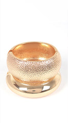 Gilded Duo Two Piece Set Metal Bangle - Gold