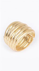 Ria Hinge Cuff Bracelet - Gold