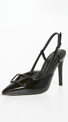 Ria Sling back Heel - Black