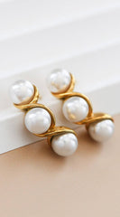 Gigi 18K Gold Dipped Pearl Stud Earrings - Gold