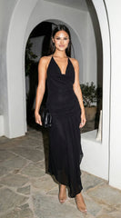 Lecce Halter Maxi Dress - Black