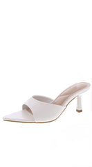 Malina Heeled Mules - White