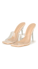 Viola Clear Heels - Nude