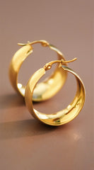 Solstice 18K Gold Plated Hoop Earrings - Gold