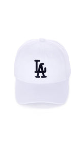 LA baseball cap - White