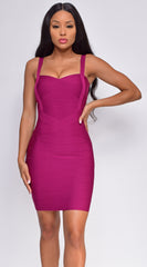 Cynthia Bandage Dress - Plum
