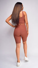 Elise Brown Ribbed Active Set