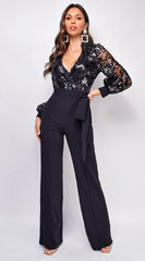 Eve Black Sequin Jumpsuit