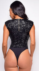 Houston Black Sequin Bodysuit
