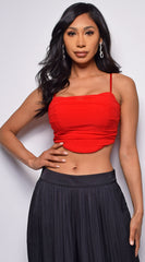 She's The One Red Crop Top