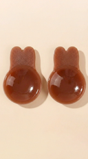 Bunny Ears Silicone Pasties - Mocha