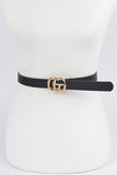 Simple Black CG Buckle Belt