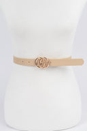 Simple Beige CG Buckle Belt