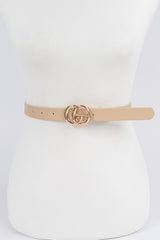 Simple Beige CG Buckle Belt