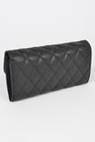 Quilted Beige Cross Body Clutch Purse Bag