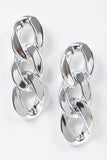 Chained To You Silver Chain Link Earrings