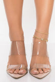 Gold Rhinestone Butterfly Anklet