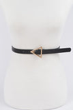 Triangle Black Thin Buckle Belt