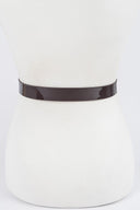 Glossy Black CG Buckle Belt close-up detail
