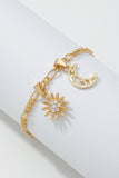 Sun Moon Gold Chain Anklet