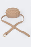 Quilted Black CG Shoulder Waist bag