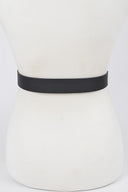 Twin Halo Gold Buckle Belt styled on model additional angle