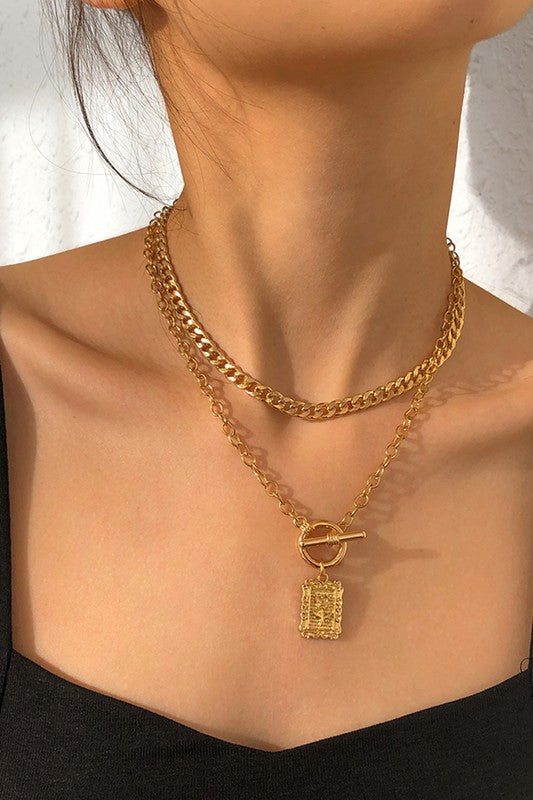 Rose Link Chain Gold Choker Necklace