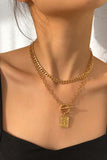 Rose Link Chain Gold Choker Necklace