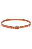 Gold Buckle Thin Brown Belt