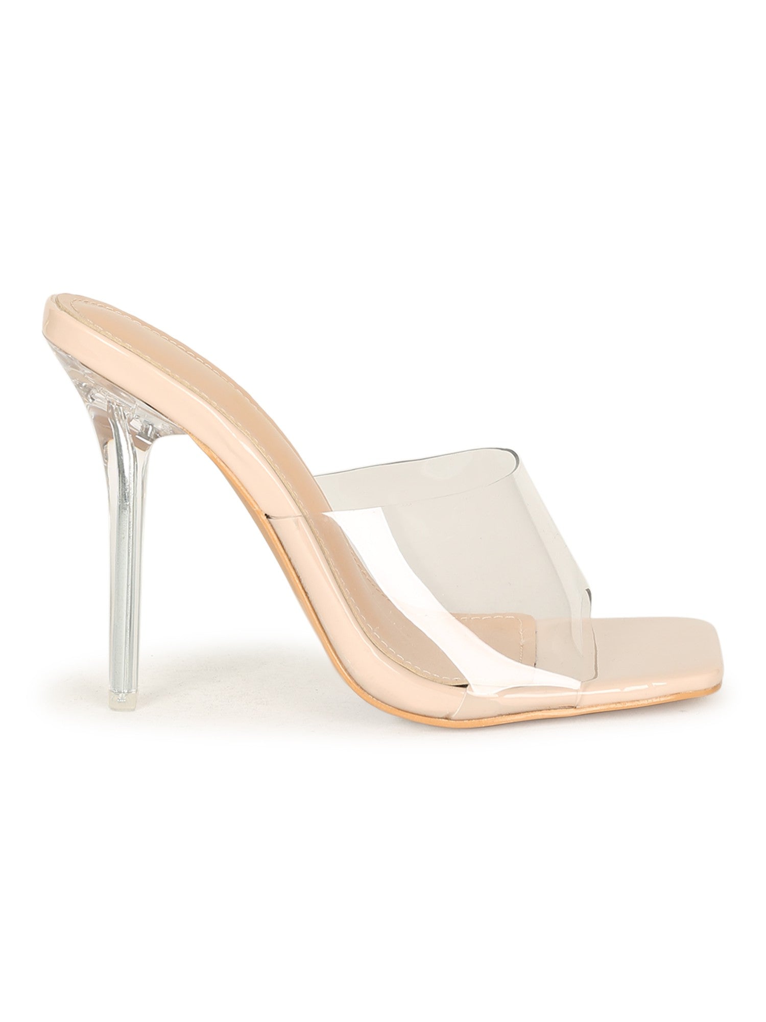 Viola Clear Heels - Nude