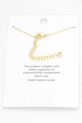 White Gold Dipped Teardrop Stone Anklet - Gold
