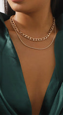 Zia Chain Layer Necklace - Gold