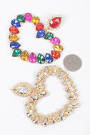 Desire Heart Pink Multi Color Earrings