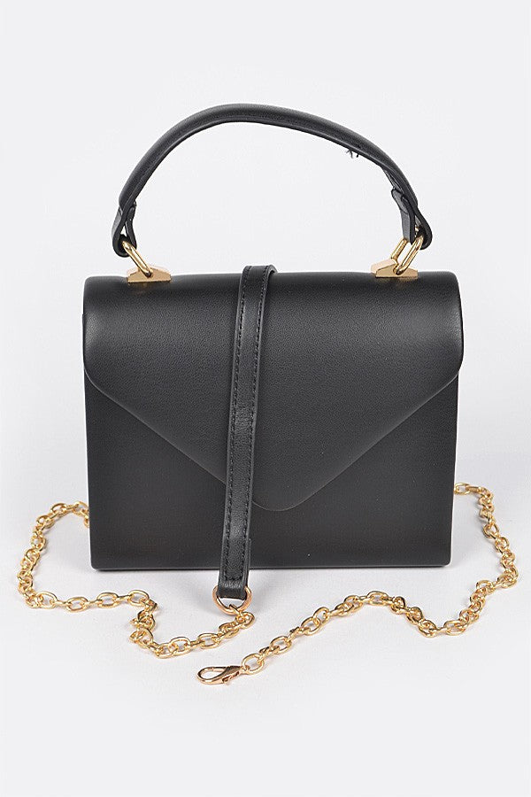 Silja Faux Leather Handbag - Black