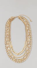 Yula Urban Multi Layer Statement Necklace - Gold