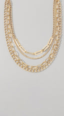 Yula Urban Multi Layer Statement Necklace flat lay product shot