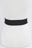 Black Double Buckle Belt with Silver Chain