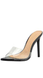 Gia Black Clear Pointy Toe Heels