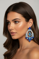 All I Need Blue Crystal Drop Earrings