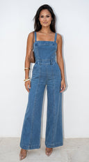 Evolet Denim Jumpsuit - Blue