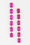 Devan Pink Fuchsia Rhinestone Drop Earrings