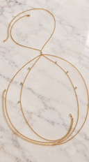 Niya Rhinestone Waist body Chain - Gold