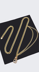 Chain Buckle Belt - Gold