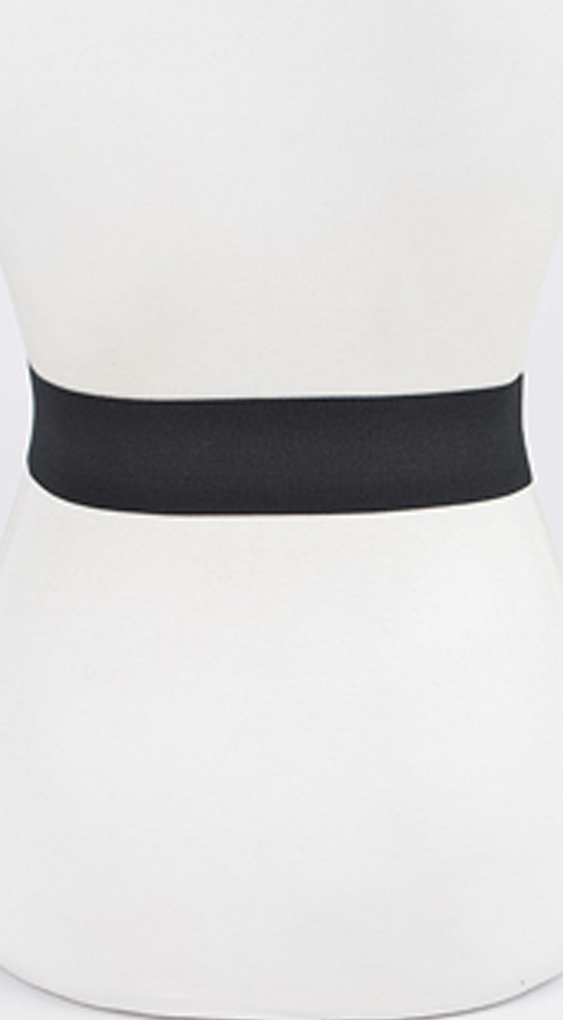 Twist Link Cuff Elastic Belt - Black